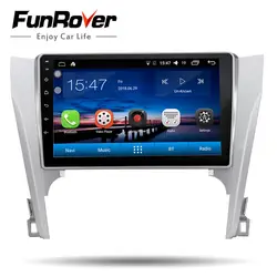 Funrover Android8.0 2 din Автомобильный мультимедийный dvd плеер raido gps для Toyota Camry 2012-2014 Стерео dvd плеер + Navi Навигация Аудио wifi видео