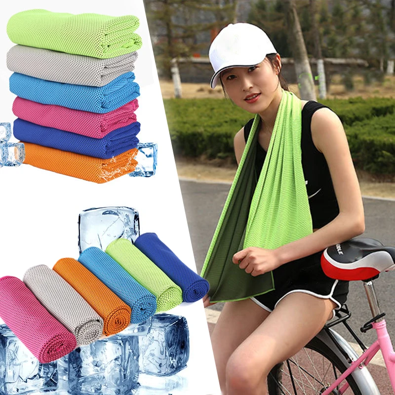 

Popular Face Towel 1PC Ice Towel Utility Enduring Chill Heat Relief Reusable Instant Cooling Cool Towel Sport 90*30cm Hot Sale