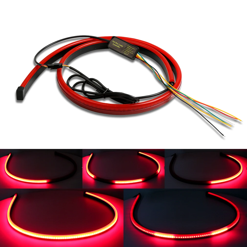 Car Additional Brake Lights Red Flexible Third Brake Light Led Strip Driving Turn Signal Warning LED Light 12V Car Additional Brake Lights Red Flexible Third Brake Light Led Strip Driving Turn Signal Warning LED Light 12V