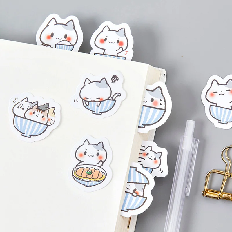 45 шт./кор. милые наклейки в виде Kawaii Cat наклейки мультфильм Бумага ноутбука наклейки для детей Подарки креативный забавные Классические игрушки