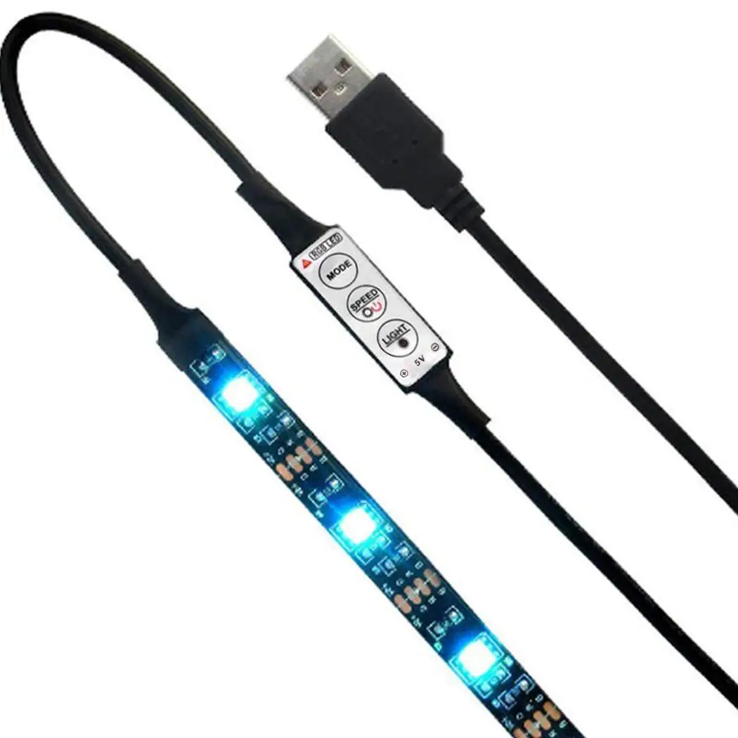 USB окружающей среды Цвет CE загорается светодио дный дома RGB и т. д. фон удаленного FCC Управление ТВ Вечерние огни Открытый полосы лампа с