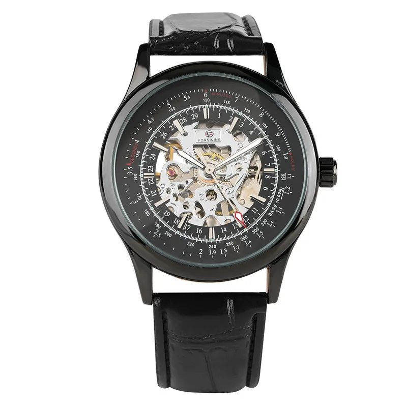 

Mens Watches Top Brand Luxury Skeleton Mechanical Watch Tourbillon Stainless Steel Case and Leather Casual Mechanical Watch Mens