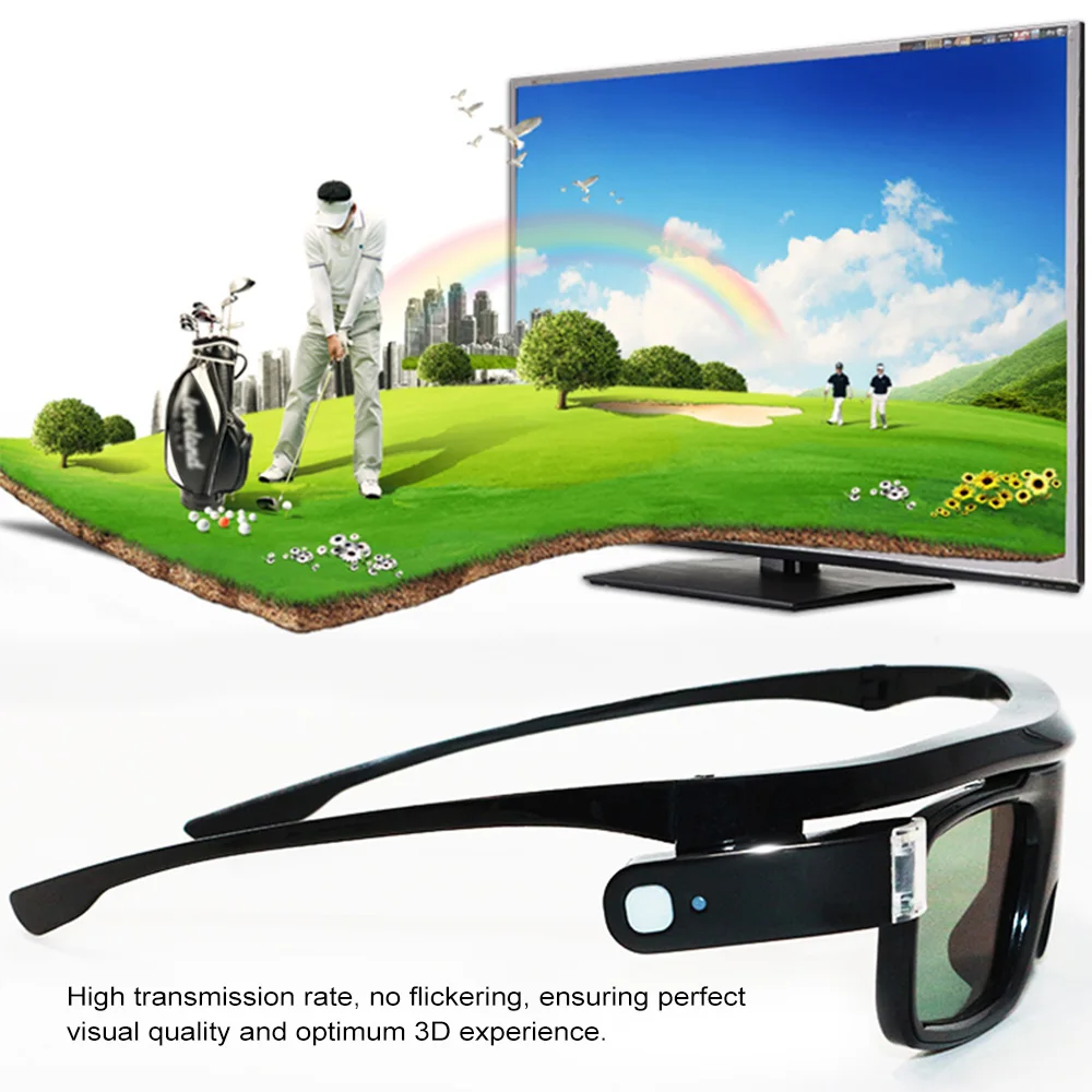 docooler G500 Active Shutter 3D Glasses Compatible for DLP-Link Projector with Projector w/ 3D Function Rechargeable 3D Glasses docooler G500 Active Shutter 3D Glasses Compatible for DLP-Link Projector with Projector w/ 3D Function Rechargeable 3D Glasses
