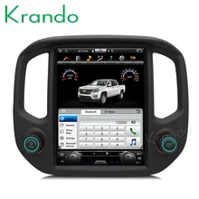 Krando radio de coche gps android 7,1 Para GMC ¿Puedes para Chevrolet Colorado Tesla Vertical 12,1 “Pantalla sistema de navegación multimedia