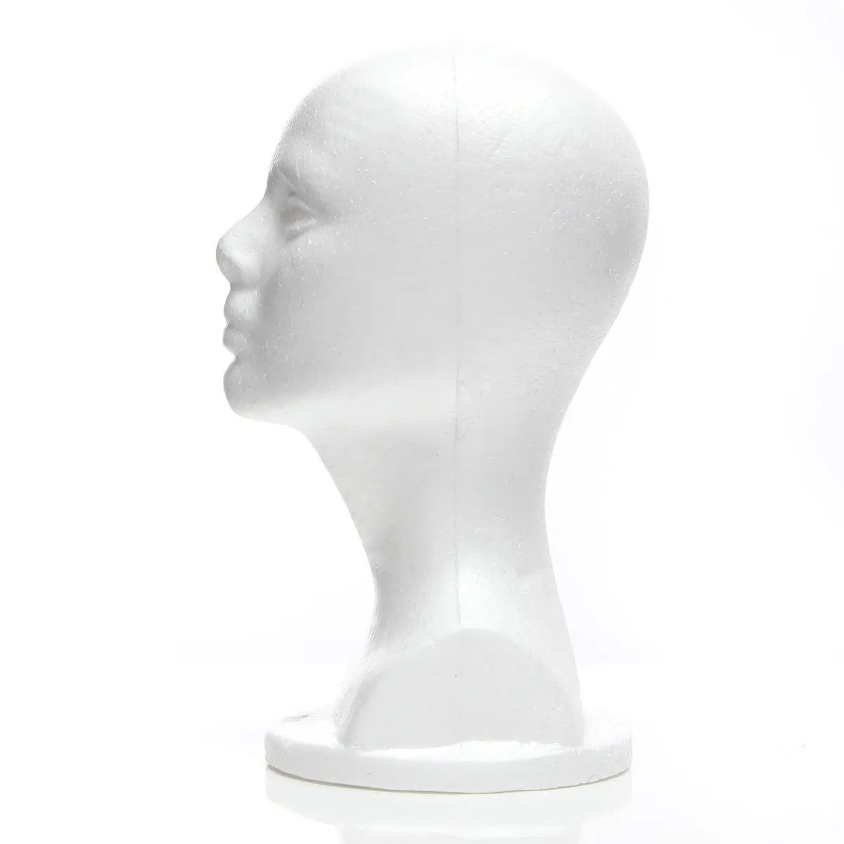 

New Female White Polystyrene Styrofoam Foam Head Model Stand Wig Hair Hat Headset Mannequin Head Display Stand Rack