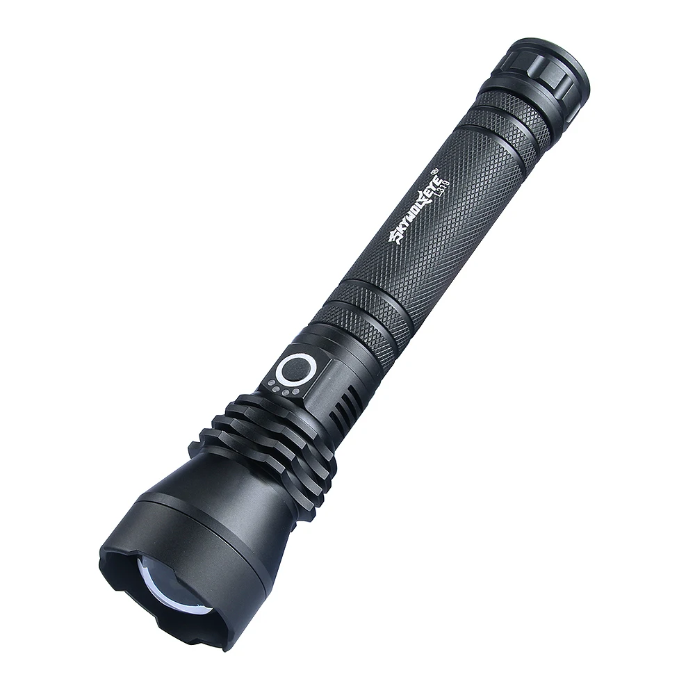 

Skywolfeye Outdoor Long-Range Led Glare Aluminum Flashlight Usb Rechargeable Flashlight Telescopic Focusing 3 Mode Flashlight