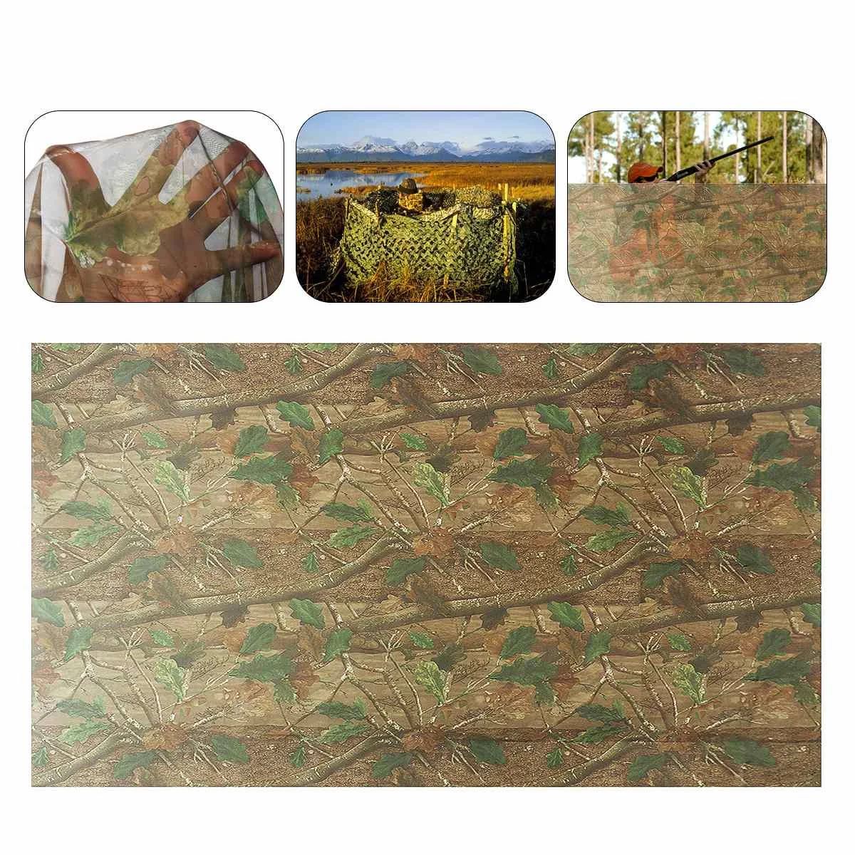 5 Size Lightweight Multifunction Camo Net Hide Netting Birds Decoy Hunting Shooting Kit Military Camouflage Netting Mesh