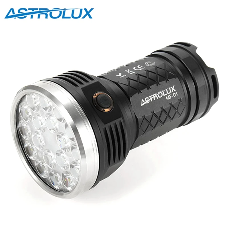 Яркий светодиодный фонарик Astrolux 18x XP G3 Nichia 219C 12000lm водонепроницаемый фонарь для