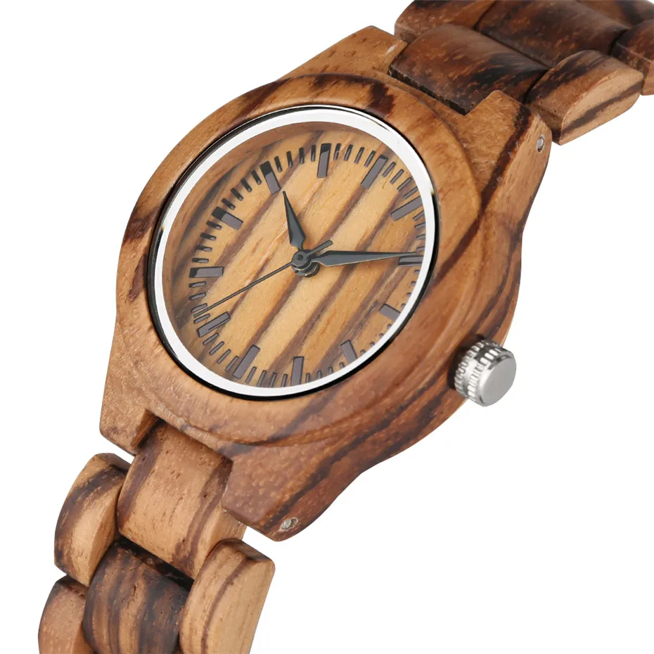 New Arrival 2019 Wooden Watch Women Quartz Timepieces Wood Bangle Wristwatch Stylish Casual Women's Watches Top Gifts Female