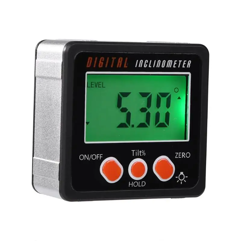  Digital Protractor Inclinometer Level Box Waterproof Angle Finder Gauge Measure Bevel Box With Magn