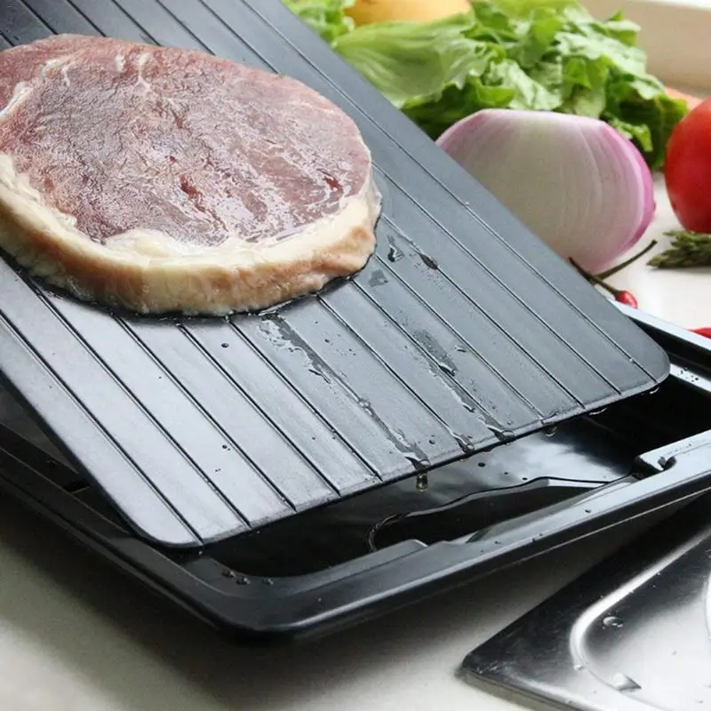 Defrost Tray Thaw Frozen Food Meat Fish In Minutes Home Aluminum Fast Defrosting Tray with Water Box Thawing Plate Kitchen Tools Defrost Tray Thaw Frozen Food Meat Fish In Minutes Home Aluminum Fast Defrosting Tray with Water Box Thawing Plate Kitchen Tools