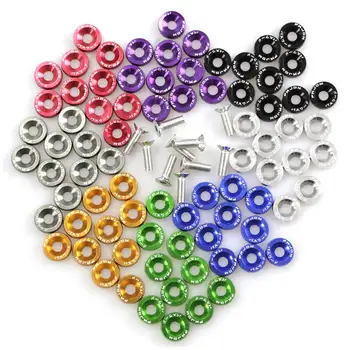 

Car Accessories JDM Car Refitting M6 Pad Screws Accumulator Protection Pad Nuts & Bolts Fender License Plate Screw Decoration