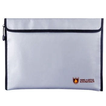 

25*38cm Upgraded Household Envelope Bag Fireproof Waterproof Document Pouch for DJI Mavic 2 Drone Battery Protection - Silver