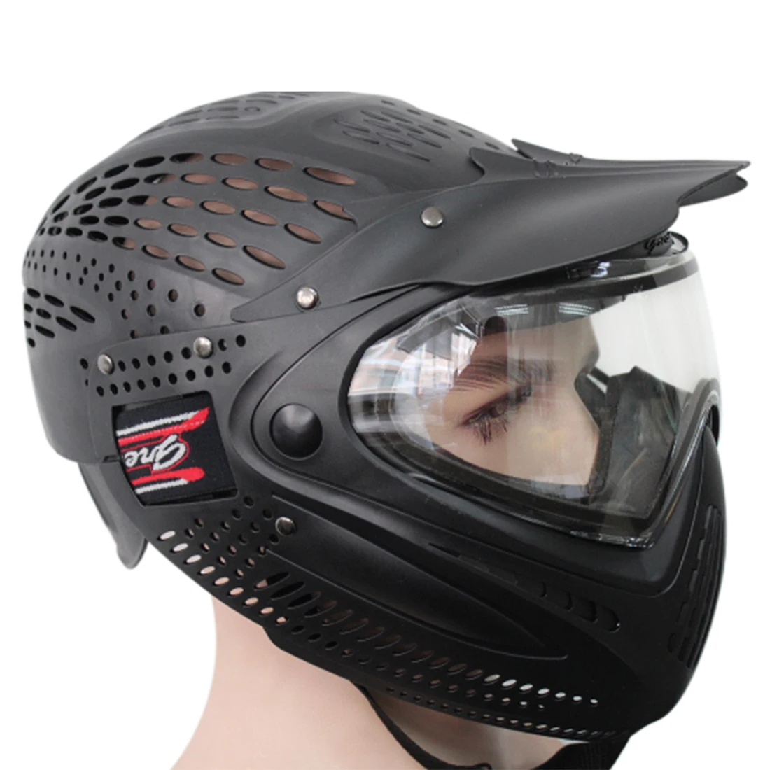 

GEEAT Double Layer Anti-fog Tactical Military Helmet Paintball Head Mask Face Mask for Outdoor Airsoft Motorcycle Helmet