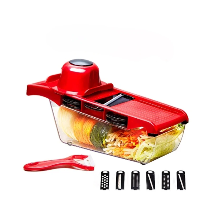 

ULKNN Vegetable Cutter with Steel Blade Mandoline Slicer Potato Peeler Carrot Cheese Grater vegetable slicer Kitchen Accessorie