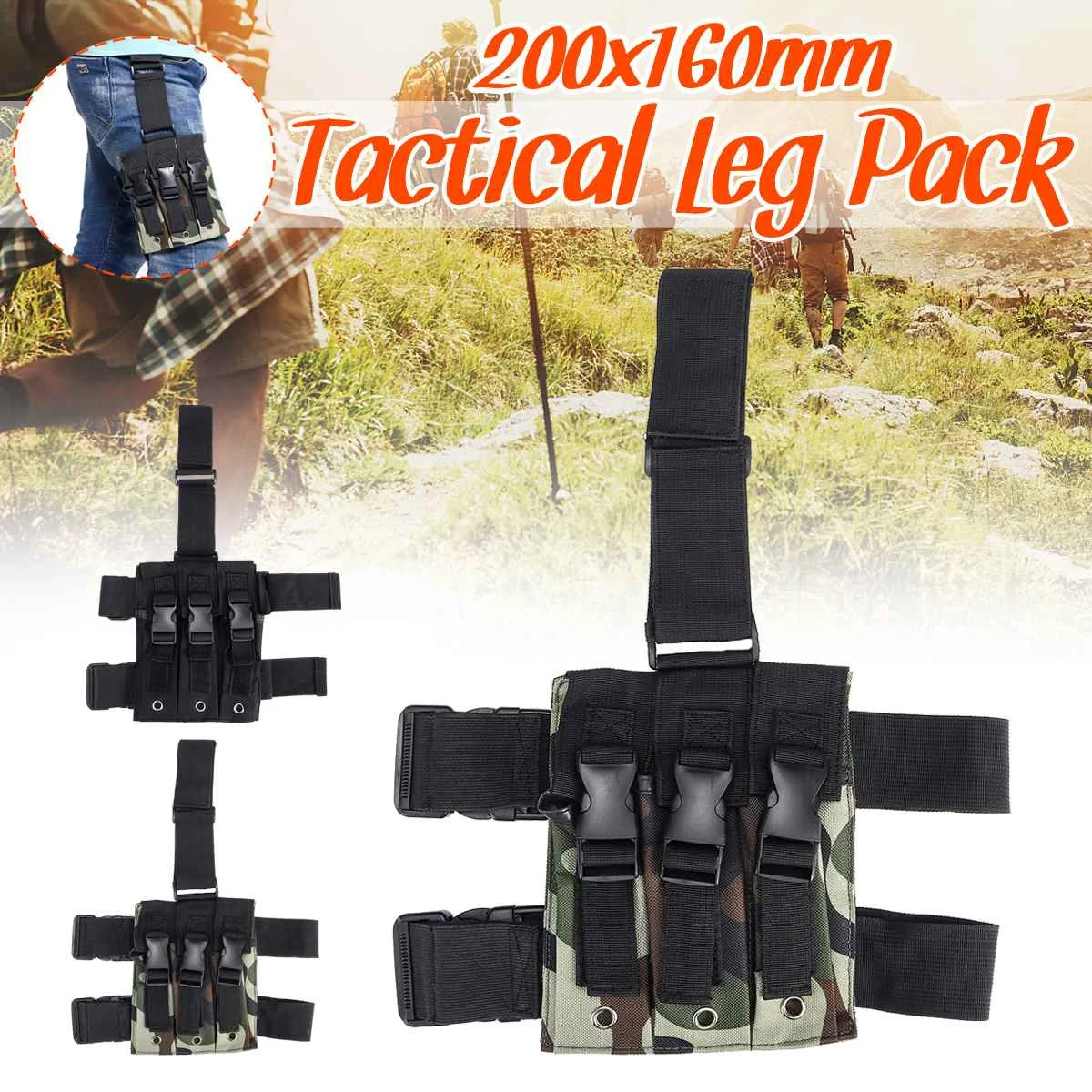 

Tactical Camouflage Hunting Bag Pack Outdoor Climbing Tactical Drop-Leg Bags Tactical Leg Pack