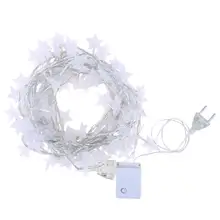 Штепсельная вилка ЕС 8,5 м Светодиодная звезда Фея светящаяся гирлянда Новинка для нового года Рождества свадьбы дома внутреннего украшения батареи порошка