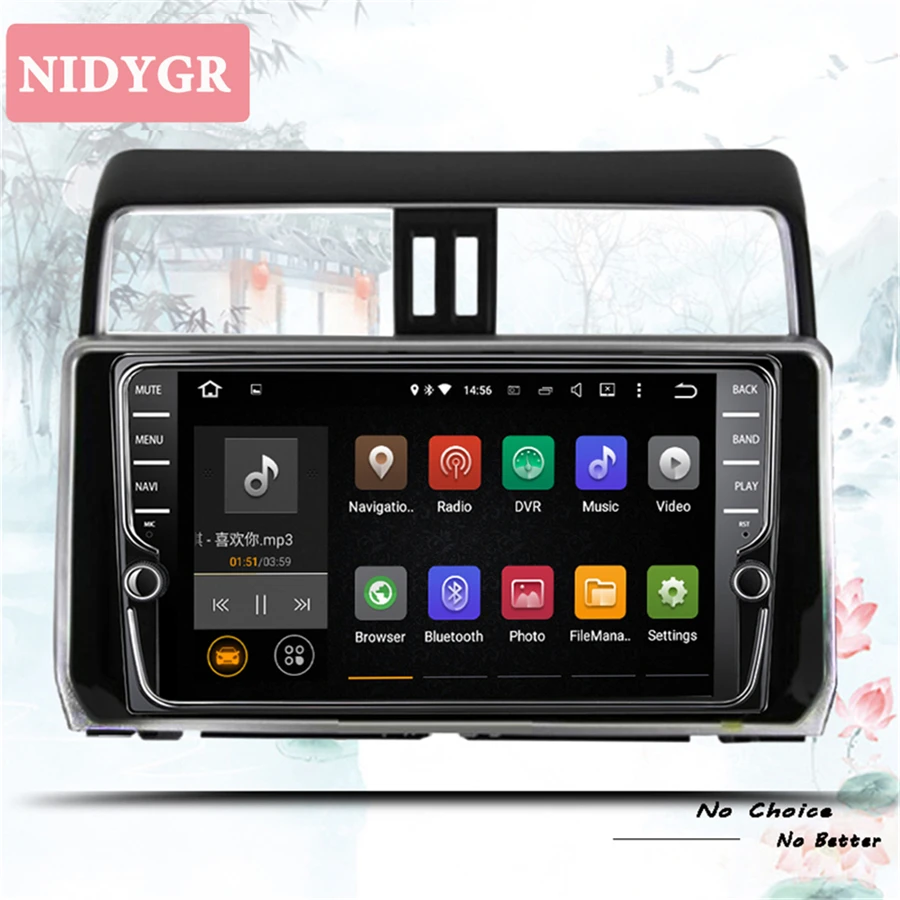 Автомагнитола 9 &quotIPS In Dash 2 Din Android 8 для Toyota PRADO 150 2018 2019 Авторадио GPS WiFi FM Навигация