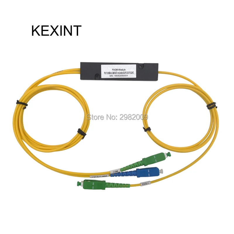 

KEXINT FWDM 1*2 1m, 3,0, SC/UPC данные: 1310 нм, 1490 нм, SC/APC COM,TV 1550 нм изоляция 55bB