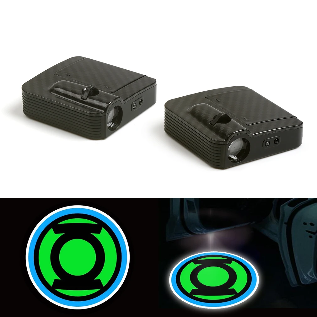 

New Wireless Cartoon Courtesy Car Logo Door Ghost Shadow Laser Projector Light 12V Pair