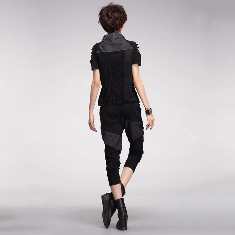 Max LuLu, Модный корейский стиль, женские летние укороченные топы и штаны, женский джинсовый комплект из двух предметов, сексуальная черная одежда, вечерние наряды