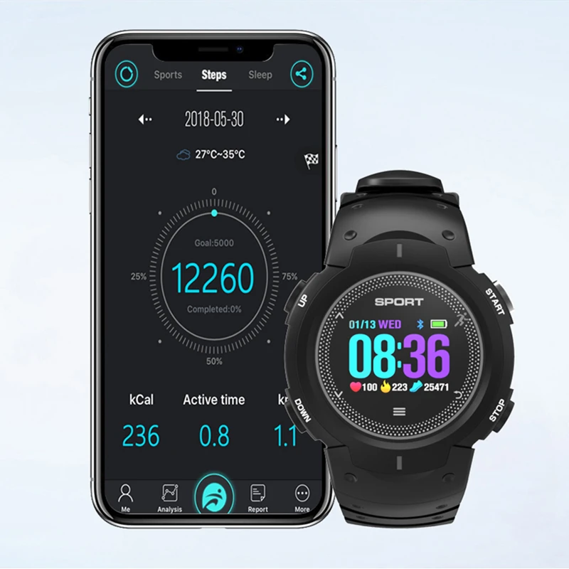 

Fitness Tracker Smart Clock Bluetooth Sync Smart Watch Men Message Reminder Sport Watch Android IOS Watches with Pedometer