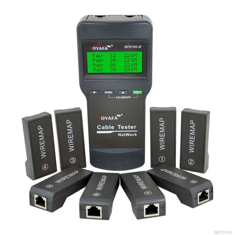 

New NF8108-M Network Cable Tester Meter Length 8 remote units Cat5E/ 6E UTP STP CAT5 RJ45 For Measure Network Cable Length