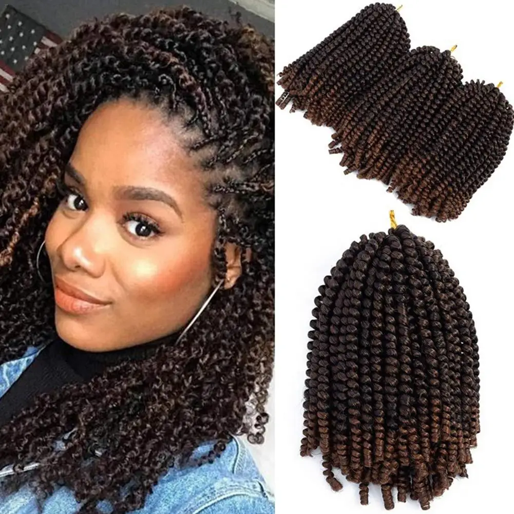 

2019 3PCS Trend Fluffy Twist Wig Colors Synthetic Hair Extensions Soft Bouncy Lightweight Braiding Hair Wig Cosplay Prop