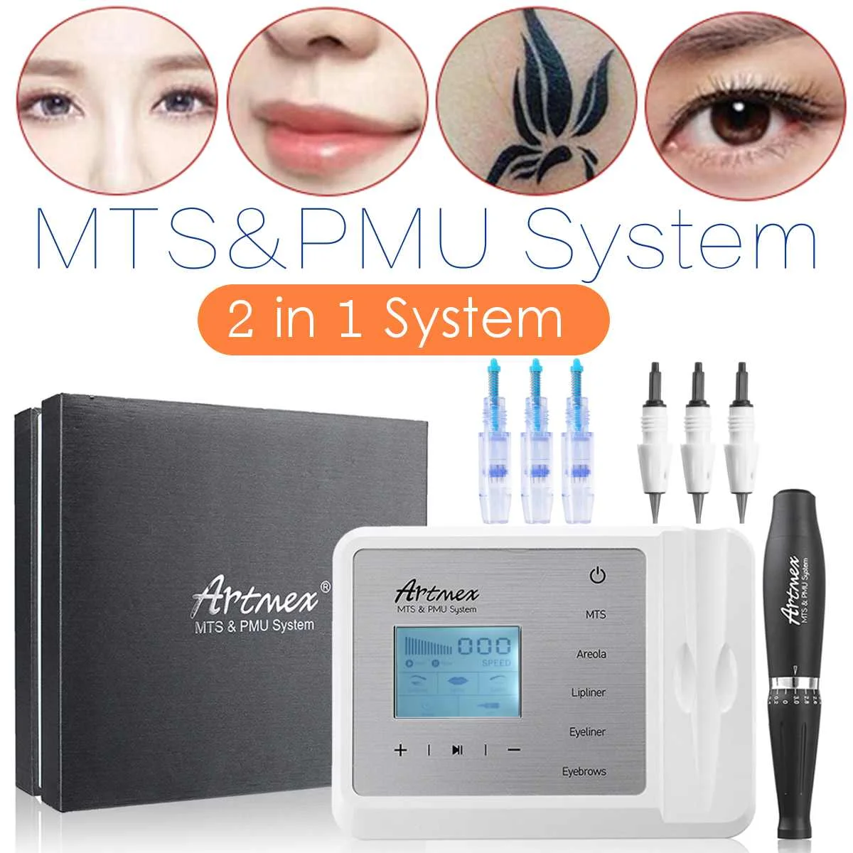 

Artmex V9 Permanent Makeup Tattoo Machine Digital Electric Eye Brow Lip Rotary Pen MTS PMU System Makeup Machine 100-240V