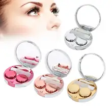 4 цвета контактные линзы замачивающий корпус портативный пластиковый мраморный узор Уход за глазами комплект контейнера контейнер прекрасный Дорожный комплект коробка