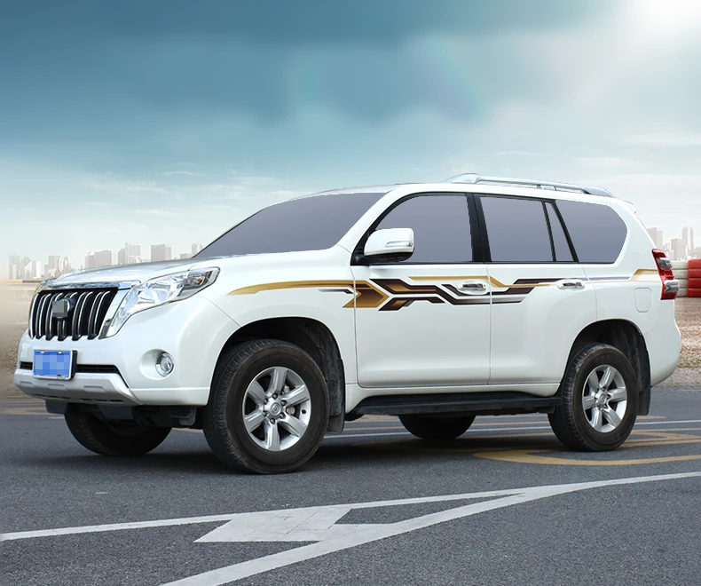 

Car Styling Auto Body Door Side Stickers Waistlines Vinyl Corrosion-resistant Decals For Toyota Prado Land Cruiser FJ150 2010-18