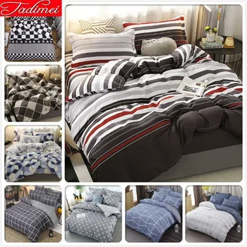 

Colorful Stripe Duvet Cover 3/4 Pcs Bedding Set Adult Soft Cotton Bed Linen Quilt Comforter Pillow Case Single Queen King Size