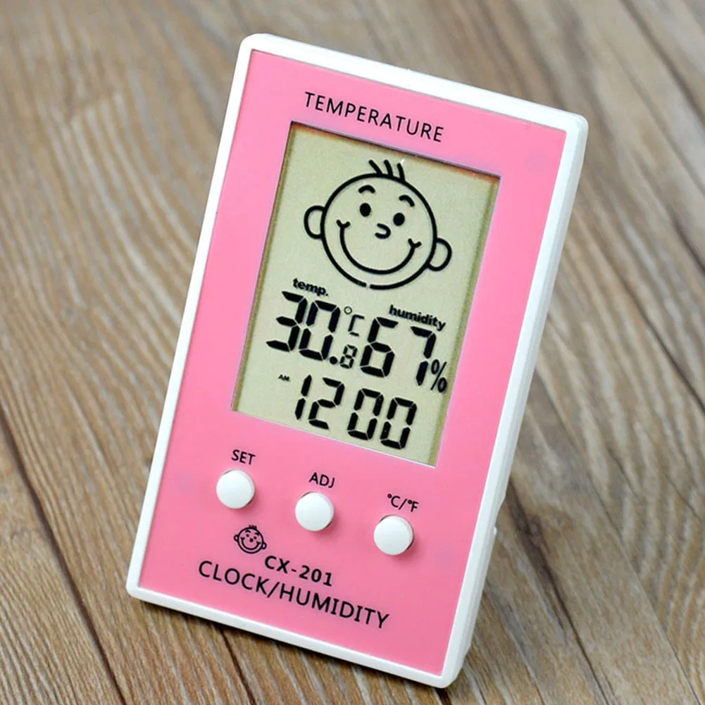 Гигрометр термометр цифровые часы измеритель влажности Крытый Открытый точный домашний ЖК-дисплей ребенок улыбка