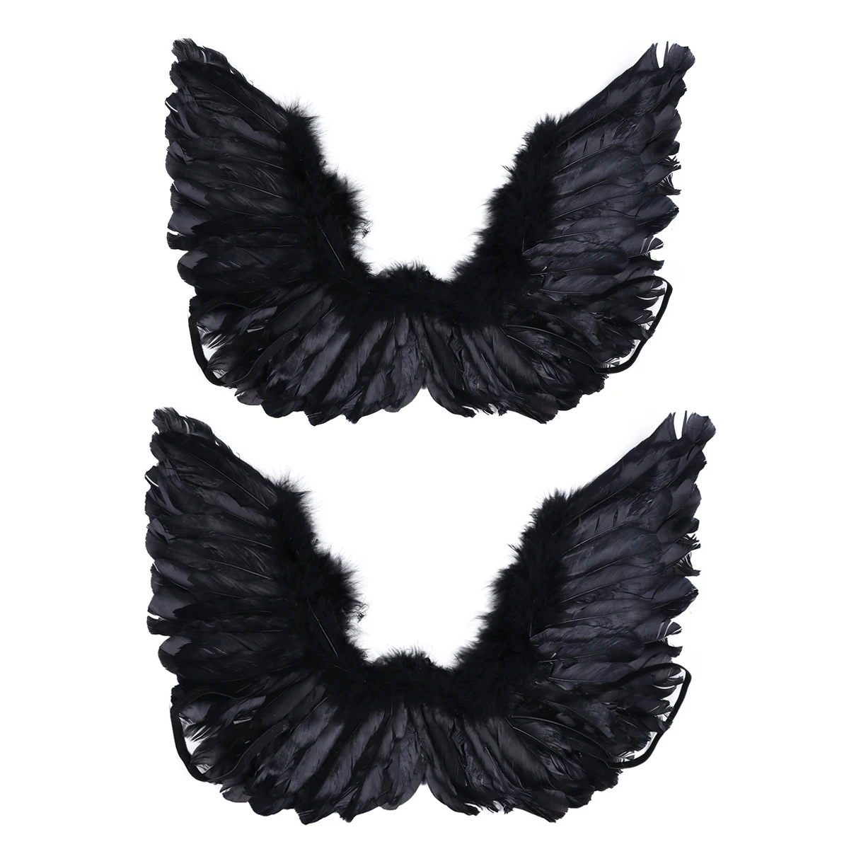 TiaoBug/карнавальный костюм для взрослых и детей, черный ангел, крылья феи, перо, Танцевальная вечеринка, маскарадный костюм для сценического шоу, карнавальный костюм на Хэллоуин