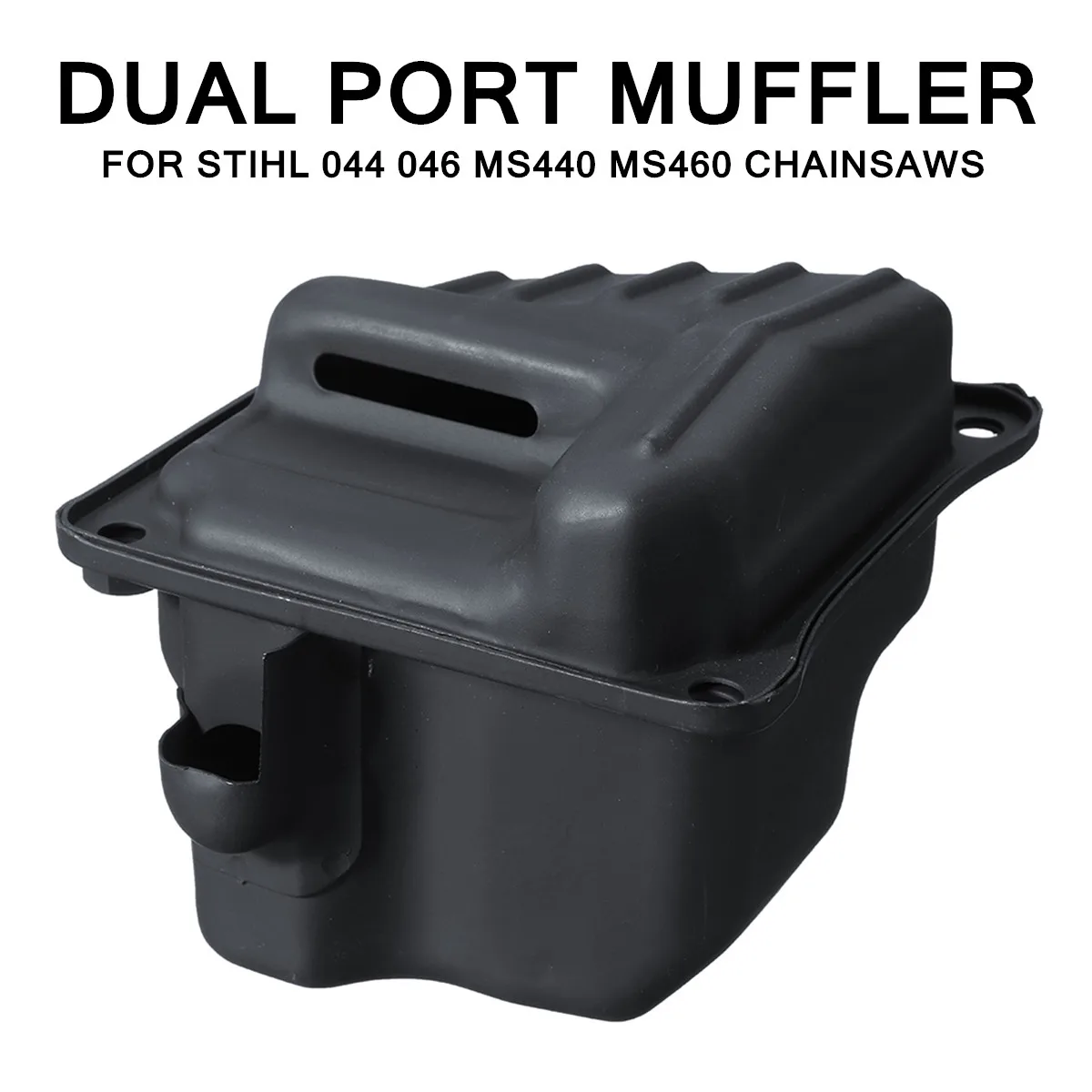 

Dual Port Muffler Exhaust Pipe Assembly For Stihl 044 046 MS440 MS460 Chainsaws 10.4x11x9.5cm Auto Replacement Parts