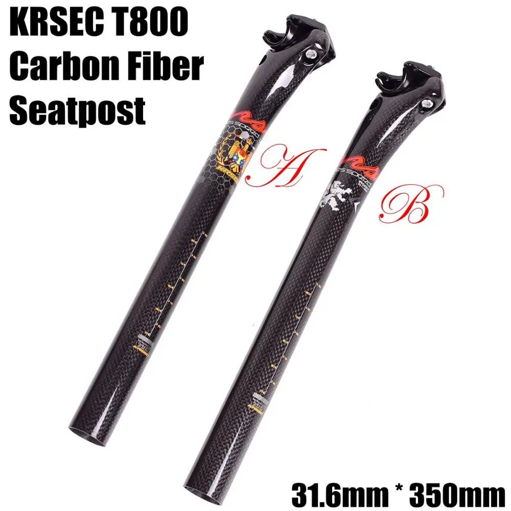 

Bicycle Seat Post new bike carbon fiber bicycle seatpost MTB road bike parts rod 200g seat post 3k matte 31.6 *350MM offset 20mm