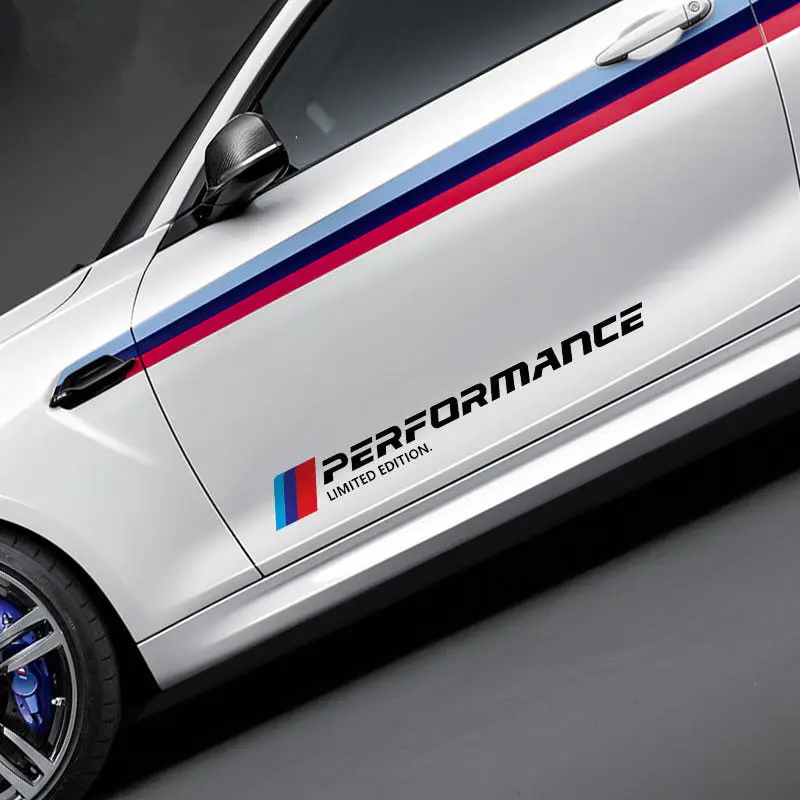 

2PCS Car-Styling Stickers M Performance Limited Edition Side Door Reflective Sticker For BMW X3 X5 X6 Auto Door Sticker