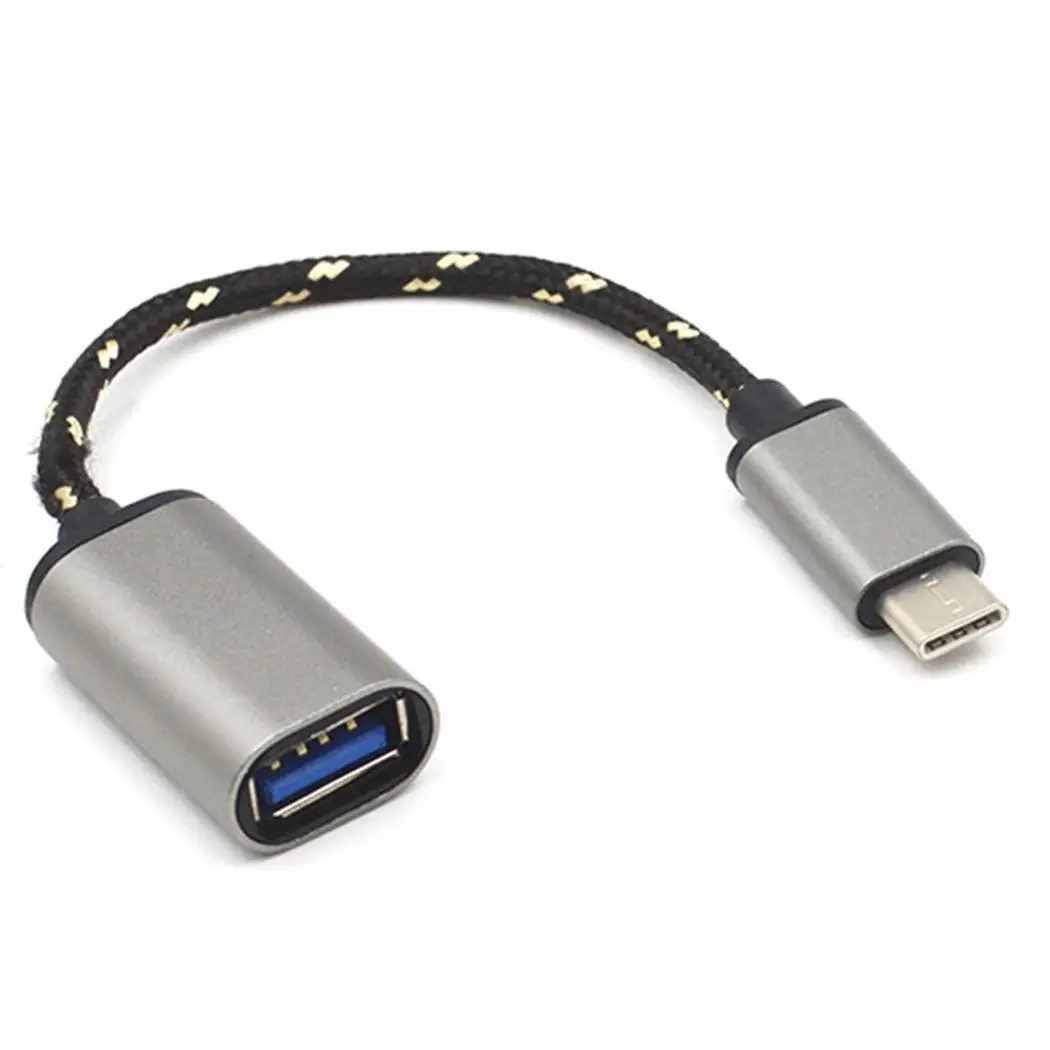 Тип C 3 1 к USB Женский нейлон 19 см 14 6 г переплетение один заголовок конвертер
