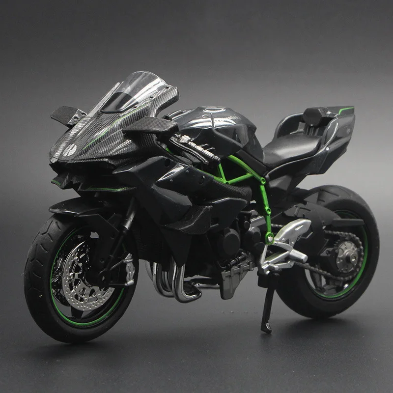 1:12 Ninja H2 H2R литье под давлением гоночный мотоцикл модель игрушки миниатюры спортивный велосипед игрушки для детей