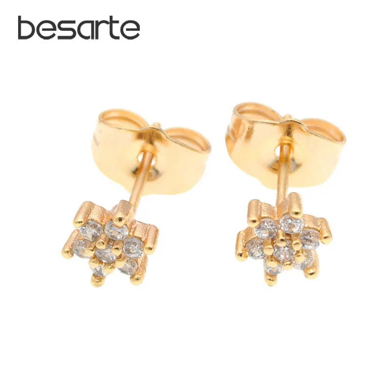 Scintillante Star Oro Orecchini Con Perno Donne Oorbellen Boucles D Oreille Femme Aros Mujer Kolczyki Orecchini Coreano Kupe Taki E3102