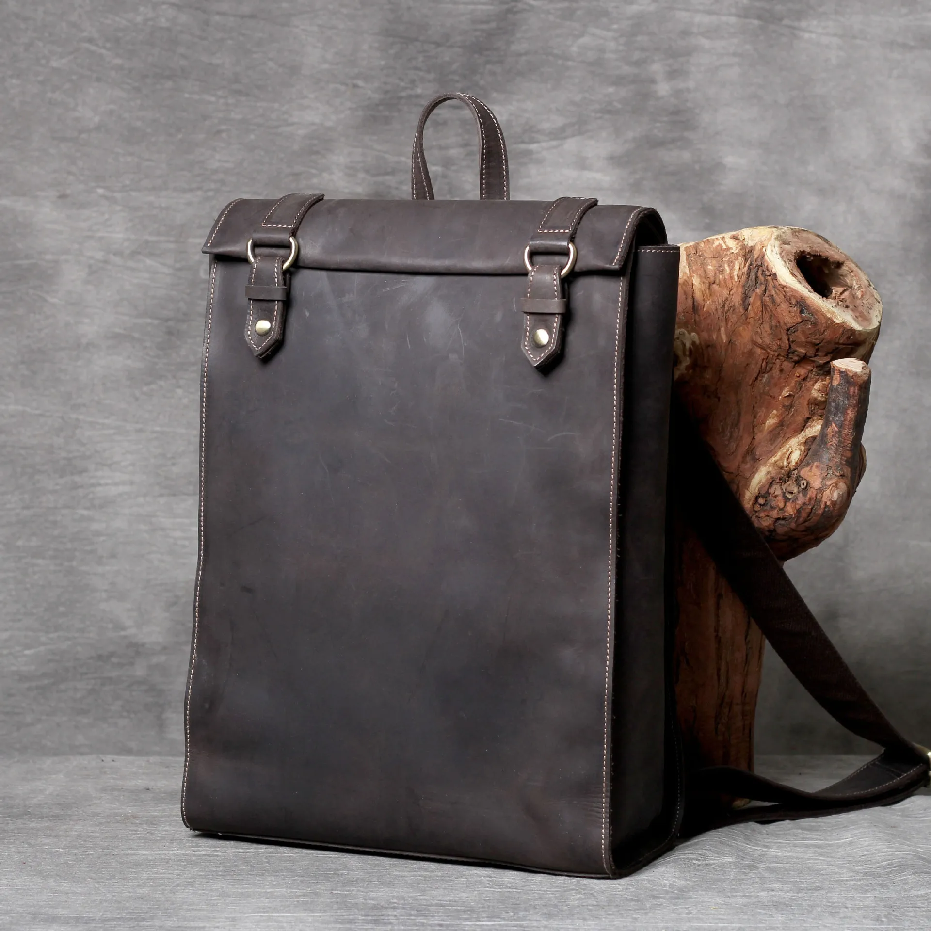 

Laptop Backpack Crazy Horse Leather School Bag Backpack for Teenagers Computer Rucksack Travel Daypack Travel Backpacks
