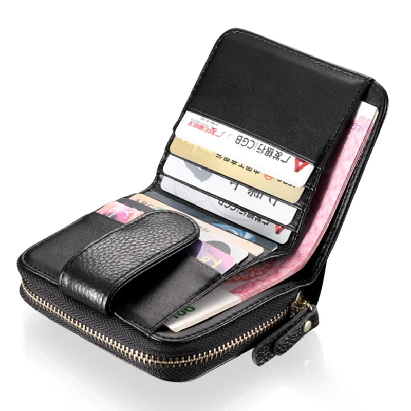 

New Genuine Leather Women Short Wallet Female Wallet Hasp Small Coin Purse Zipper Ladies Purse Luxury Designer Card Holder
