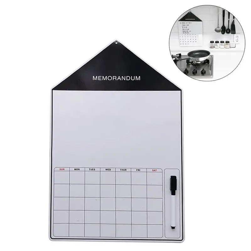 

Magnetic Small House Shape Refrigerator Sticker Message Board With Whiteboard Marker Refrigerator Magnets Kids gift Home Decorat