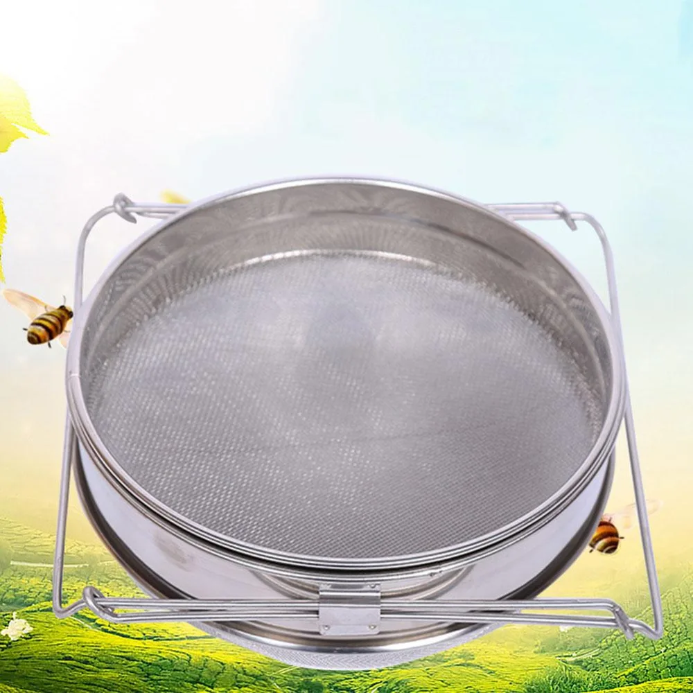 

Stainless Steel Bilayer Honey filter Honey Strainer Beekeeping Tools Honey Sieve Strainer Filter Set Apiary Equipment
