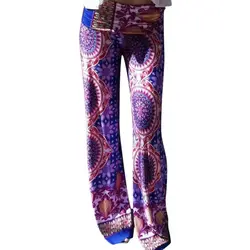 Распродажа женские брюки стиль Mid-Waisted геометрический узор свободный облегающий штаны exumas для женщин