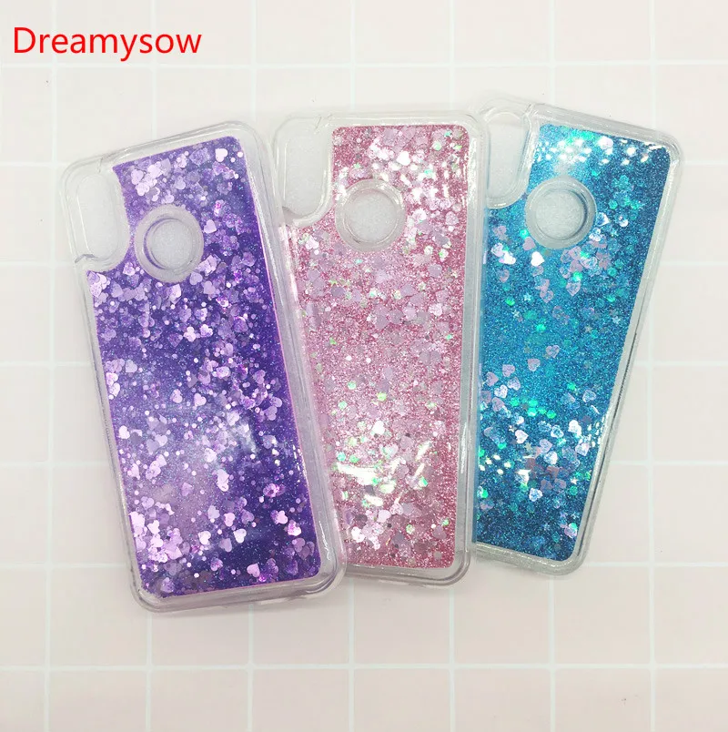 

For Honor 8X 10 9 Lite 7C 7A Pro 5.7 Mate20 P20 Lite Y9 2019 Nova 2i 3 3i Dynamic Liquid Glitter Quicksand Soft TPU Back Cover