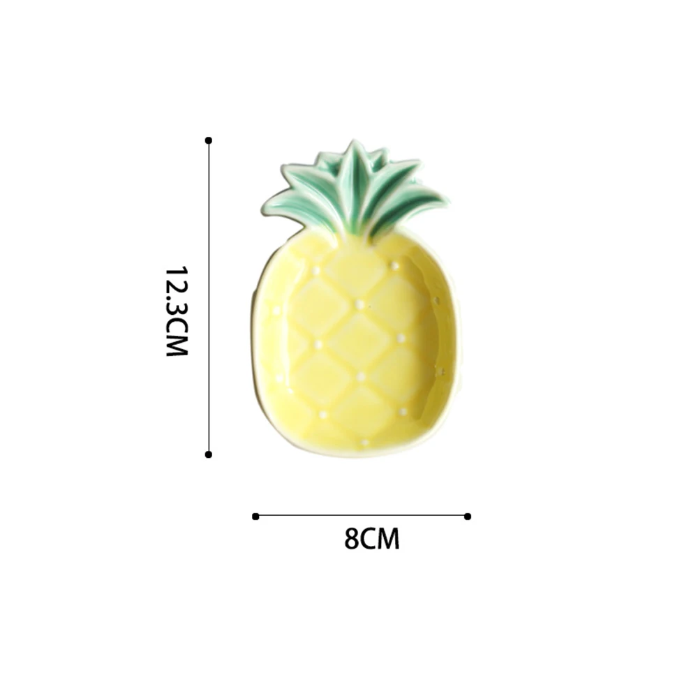 Креативная милая посуда в форме ананаса, керамическая соевый соус, посуда для дома, Фруктовая тарелка, посуда, подарок, лето, новинка