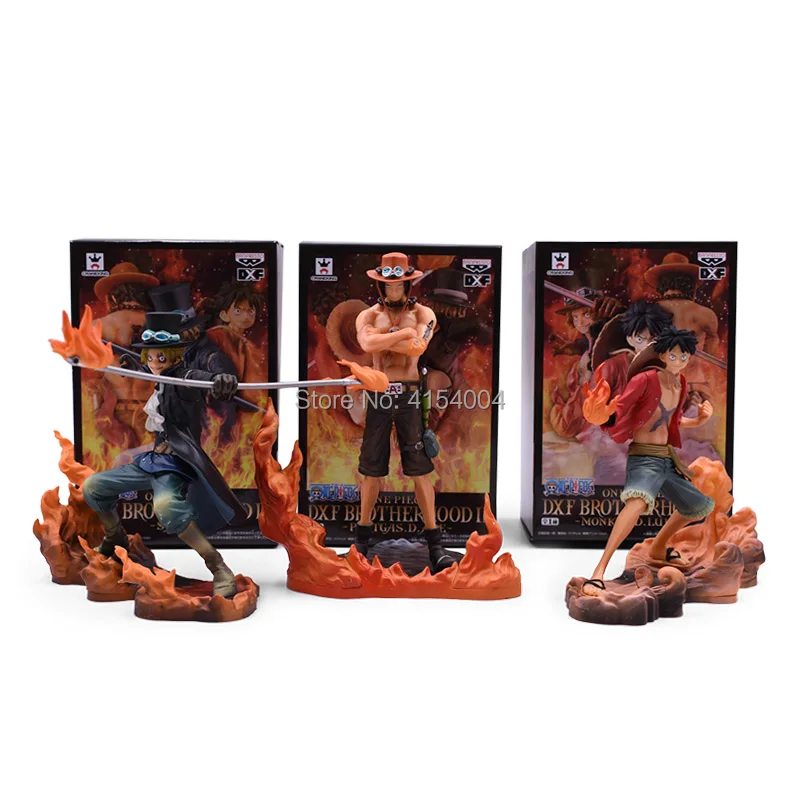 3 вида стилей Аниме One Piece DXF братство Луффи Сабо Ace ПВХ экшн статуэтки