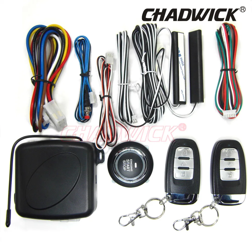 

Engine start button CHADWICK 886 Car SUV Keyless Entry System Remote Starter Stop Auto Alarm System Push Button for vw universal