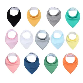 

13 Colors Baby Bibs Boys Accessories Newborn Girls Burp Bandana Cotton Soft Toddler Triangle Scarf Infant Saliva Towls